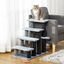 PawHut Escaleras para Gatos de 4 Escalones Escaleras para Mascotas Árbol Rascador para Gatos Pequeño con Poste Rascador Bola Colgante 60x40x64 cm Gris, , large indicador imagen numero 2