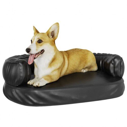 Vidaxl sof&aacute; acolchado rectangular negro para perros, , large Imagen numero 5