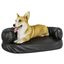 Vidaxl sofá acolchado rectangular negro para perros, , large indicador imagen numero 5
