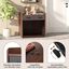COSTWAY Jaula para Perros de Madera, Cajones Perro Estilo Mueble con 2 Cajones de Tela, Puerta con Cerradura, Casa para Mascotas para Perros Pequeños y Medianos, Mesa Auxiliar, 62X49,5X63 cm, , large indicador imagen numero 2