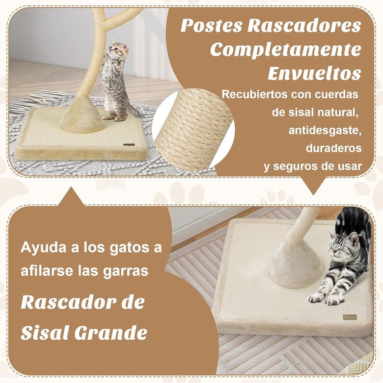 COSTWAY Árbol beige para Gatos thumbnail