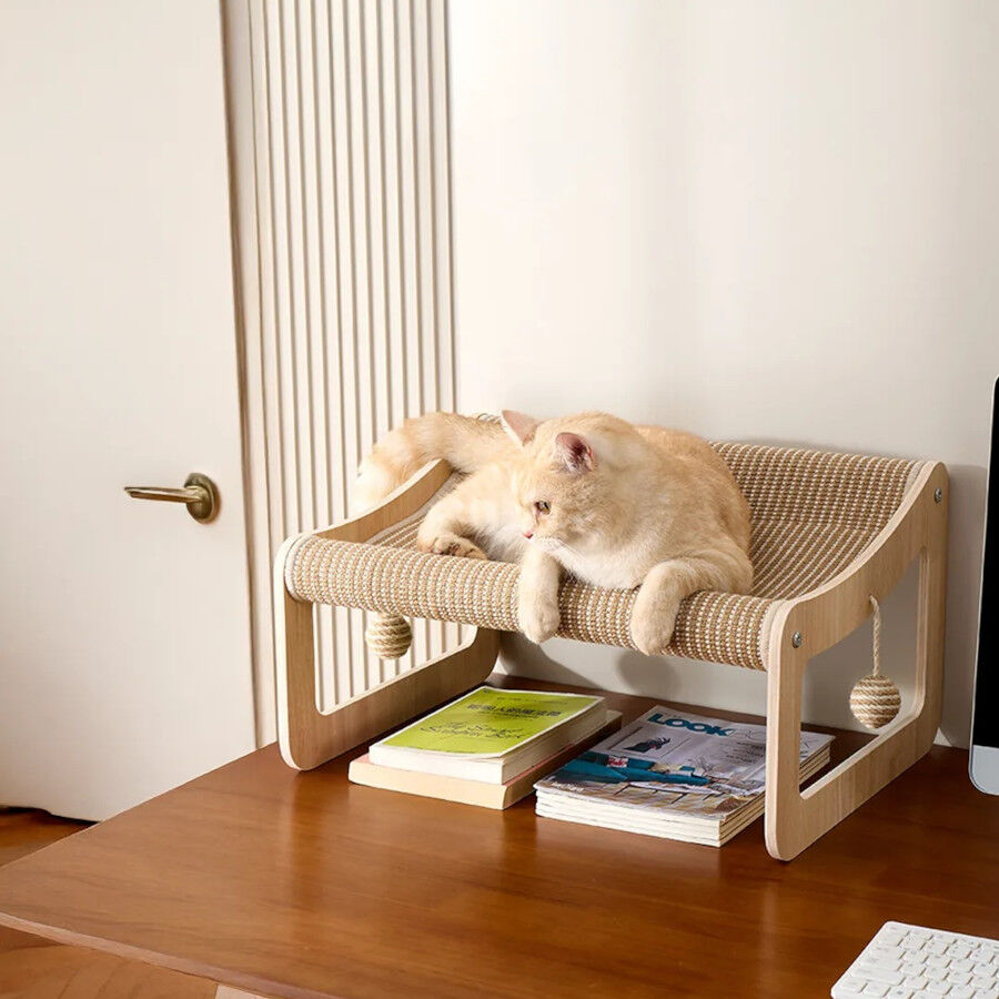 Althea Living - Hamaca Cala Serena, madera y cuerda de yute para rascar, , large Imagen numero 4