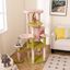 COSTWAY Árbol para Gatos de 148 cm, Torre Multinivel Estética Floral para Gatos con Percha, Condo, Hamaca, Postes y Tablero de Rascado de Sisal, Bolas Colgantes, Centro de Actividades para Gatos de Interior  , , large indicador imagen numero 3