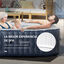 Outsunny Spa Hinchable Cuadrado para 4 Personas 930L Bañera de Hidromasaje Hinchable para Exteriores 180x180x68 cm con 108 Chorros de Masaje Control Remoto y Funda Protectora Azul, , large indicador imagen numero 4