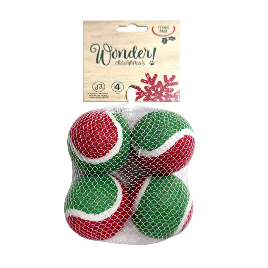 Wonder Christmas Pelotas de Tenis Navide&ntilde;as para perros, , large Imagen numero 6
