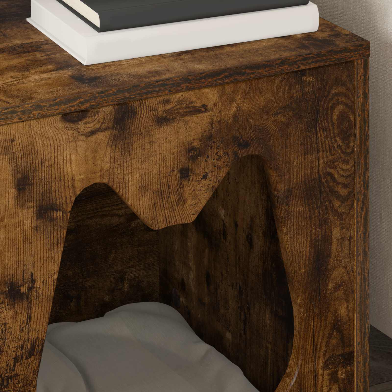 vidaXL Casa para Gatos Roble ahumado 42,5 x 40 x 53,5 cm, , large Imagen numero 5