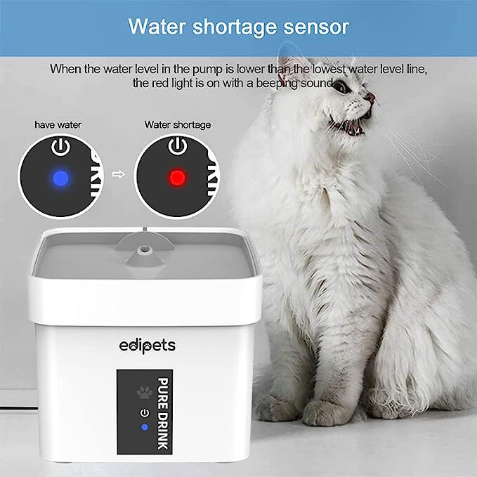 Fuente para gatos con sensor de movimiento, silenciosa Gris, , large Imagen numero 4