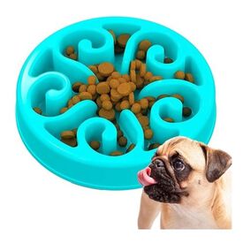 Edipets comedero antivoracidad y antiahogamiento azul para perros