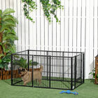 PawHut Parque negro de 6 Paneles con Ancho Ajustable para mascotas, , large image number null