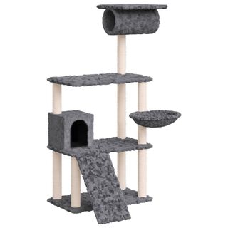 VidalXL Árbol Rascador mediano gris para gatos