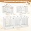 COSTWAY Corral de Mascotas de 8 Paneles, Valla Plegable de 80 cm con Puerta de Seguridad, Estacas y Ventosas, Ideal para Perros Pequeños y Medianos, Interior y Exterior, Blanco, , large indicador imagen numero 4