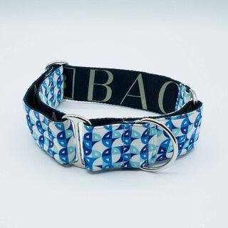 Baona collar martingale henderson de nylon reciclado azul para perros