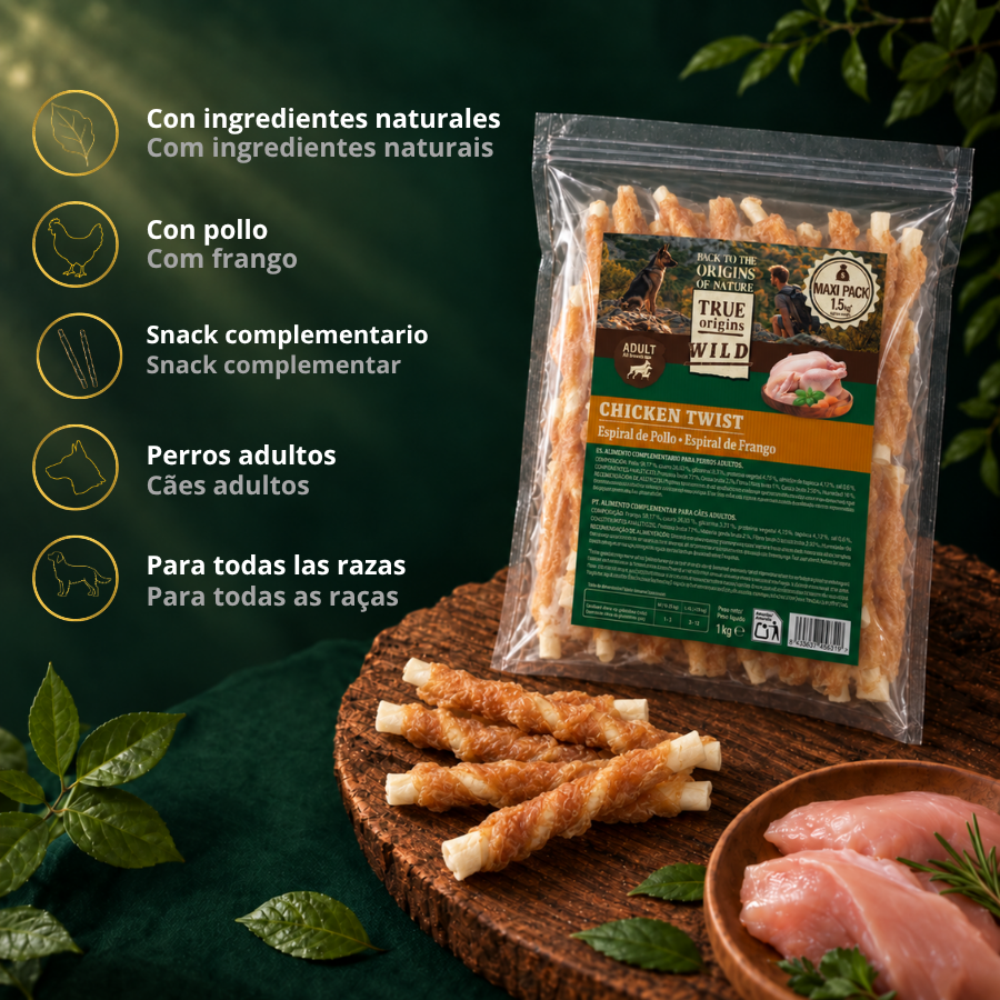1.5 kg True Origins Wild Espiral de Pollo Snack para perros, , large Imagen numero 3