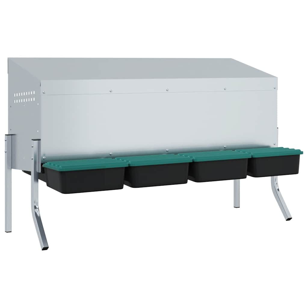 vidaXL Nido para gallinas de acero galvanizado thumbnail