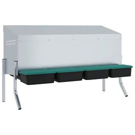 vidaXL Nido para gallinas de acero galvanizado