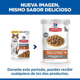 Hill's Science Plan Sterilised Young Adult Pavo Sobre en Salsa para gatos