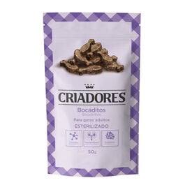 Criadores Bocaditos de Pavo snack para gatos esterilizados