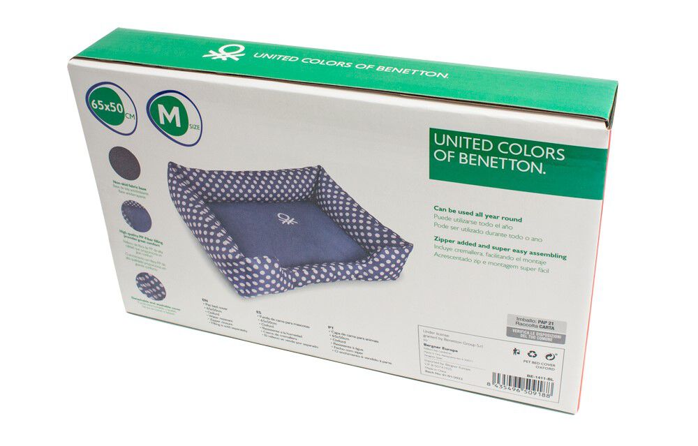 Benetton funda cuna Azul Lunares XL:85*70 CM, , large Imagen numero 2