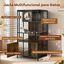COSTWAY Jaula Grande para Gatos, Jaula Torre para 1-3 Gatos Multinivel con Marco Met&aacute;lico, Agujeros, Armario, 3 Puertas con Cerradura, Almohadillas Ajustables para Pies, Parque para Mascotas Interior, , large indicador imagen numero 3