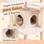 COSTWAY 170 cm &Aacute;rbol para Gatos de 7 Niveles con Casita, Torre de Juego para Gatos con 6 Plataformas, Cepillo, Postes de Sisal, Bolas Colgantes, Centro de Actividad para Mascotas, Beige, , large indicador imagen numero 5