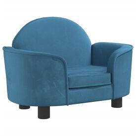 vidaXL Cama de Terciopelo azul para perros
