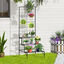 Outsunny Soporte para Plantas con Enrejado de Metal Estantería para Macetas Trepadoras con 3 Estantes para Exteriores Jardín Balcón 60x53,5x159,5 cm Negro, , large indicador imagen numero 2