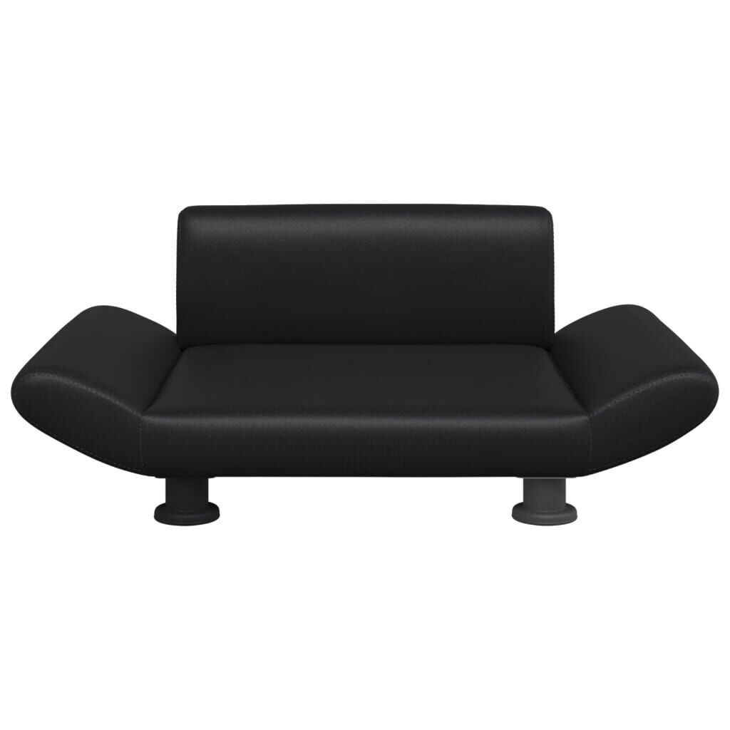 vidaXL Cama para perros de cuero sint&eacute;tico negra 70x45x28 cm, , large Imagen numero 2