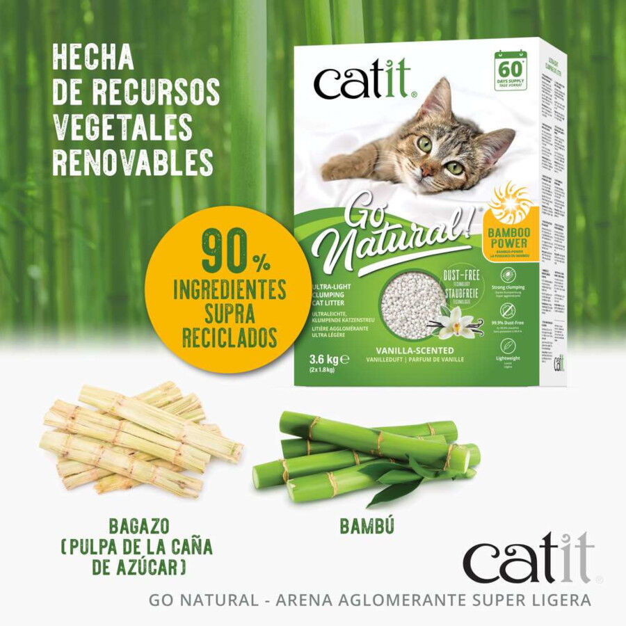 Catit Go Natura! Arena Biodegradable Bamb&uacute; para gatos, , large Imagen numero 3