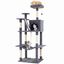 COSTWAY &Aacute;rbol Rascador para Gatos 158 CM, Torre Multinivel con 2 Cuevas Grandes,Hamaca, 3 Postes Rascadores de Sisal, Rampa y Bola Colgante, Torre Rascador de Felpa para Gatos (Gris Oscuro), , large indicador imagen numero 1