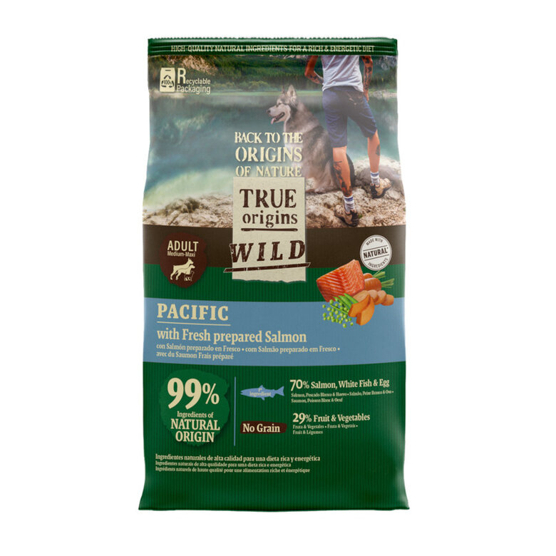 12 kg True Origins Wild Adult Pacific Salmón pienso para perros