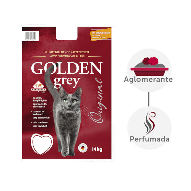 Golden Grey Arena Fina Aglomerante para gatos, , large image number null