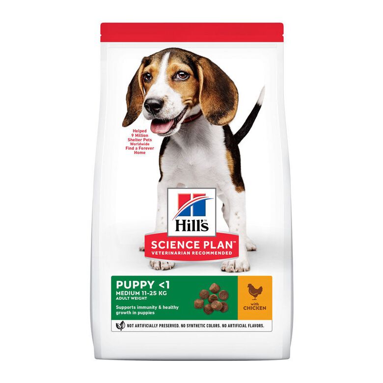 Hill&#039;s Science Plan Puppy Medium pollo pienso para perro thumbnail