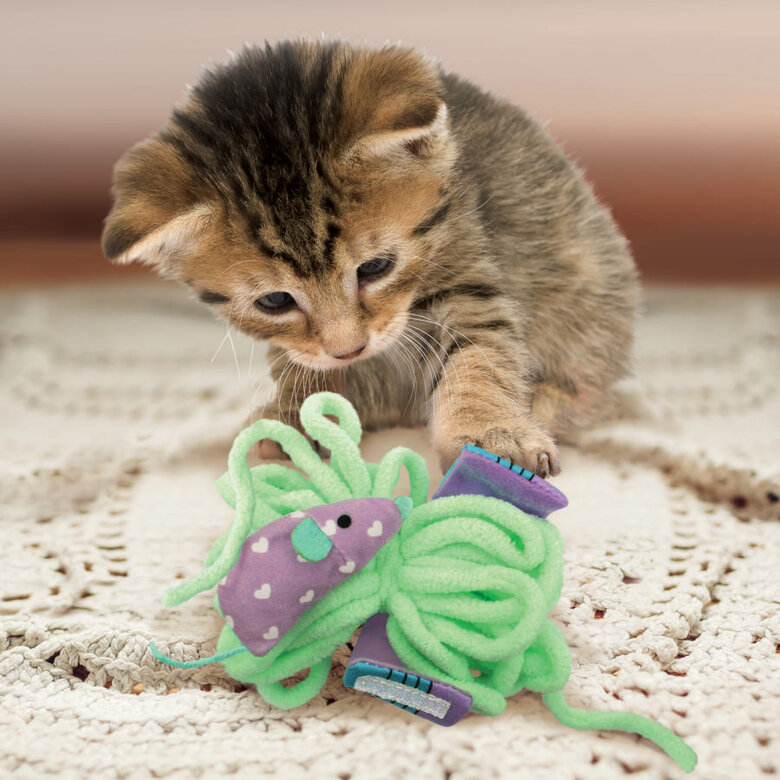 Kong Pull-A-Partz Yarnz Juguete 3 en 1 para gatitos, , large image number null