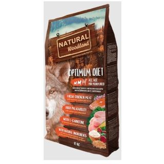 Natural woodland receta optimum pienso de pollo y pavo para perros de raza mini y medianas