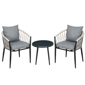Outsunny Conjunto De Muebles De Jardín Gris 