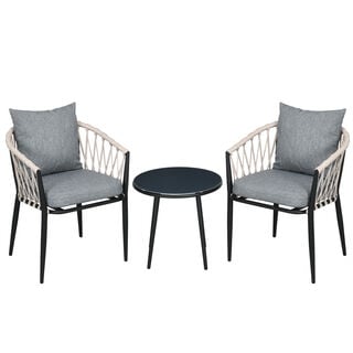 Outsunny Conjunto De Muebles De Jardín Gris 