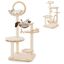 COSTWAY Árbol para Gatos de 146 cm, 4 en 1 Torre para Gatos con Cama Curvada, 3 Plataformas Redonda, Cápsula Espacial Transparente, Juguete Interactivo Colgante y Postes Rascadores de Sisal y Roble, , large indicador imagen numero 1