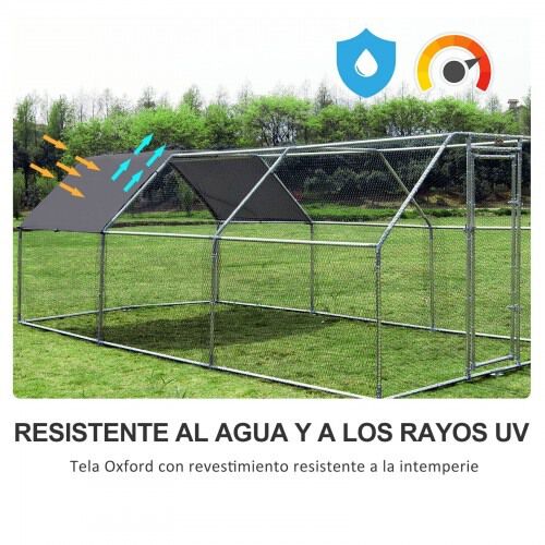 Pawhut gallinero de metal, , large Imagen numero 4