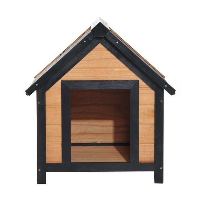 Caseta de madera de abeto PawHut para perros color Amarillo, , large image number null