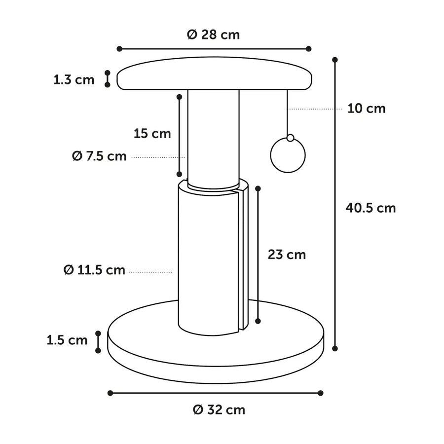 Flamingo Sno Bea &Aacute;rbol Rascador Crema para gatos, , large Imagen numero 4