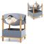 COSTWAY Casa de Gato de Madera de 2 Niveles, Árbol para Gatos Moderno con Condo Semi-Cerrado, Ropa Removible, Espacio de Almacenaje, Cama Elevada para Gato de Todo Tipo de Estación, Mobiliario para Mascotas, , large indicador imagen numero 2