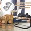 COSTWAY Comedero Elevado para Gatos, Soporte Elevado para Cuencos con 2 Cuencos de Acero Inoxidable para Comida y Agua, 3 Alturas Ajustables, Comedero con Estructura de Metal, , large indicador imagen numero 3