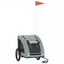 vidaXL Remolque de bicicleta para perros hierro y tela Oxford gris, , large indicador imagen numero 5