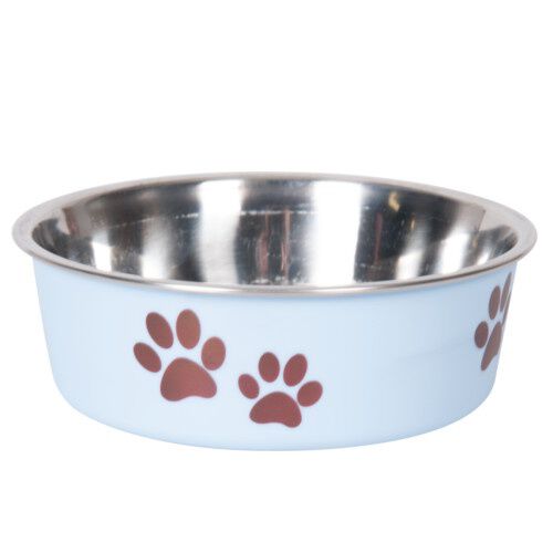 Flamingo azul con huellas comedero perros y gatos Imagen numero 1