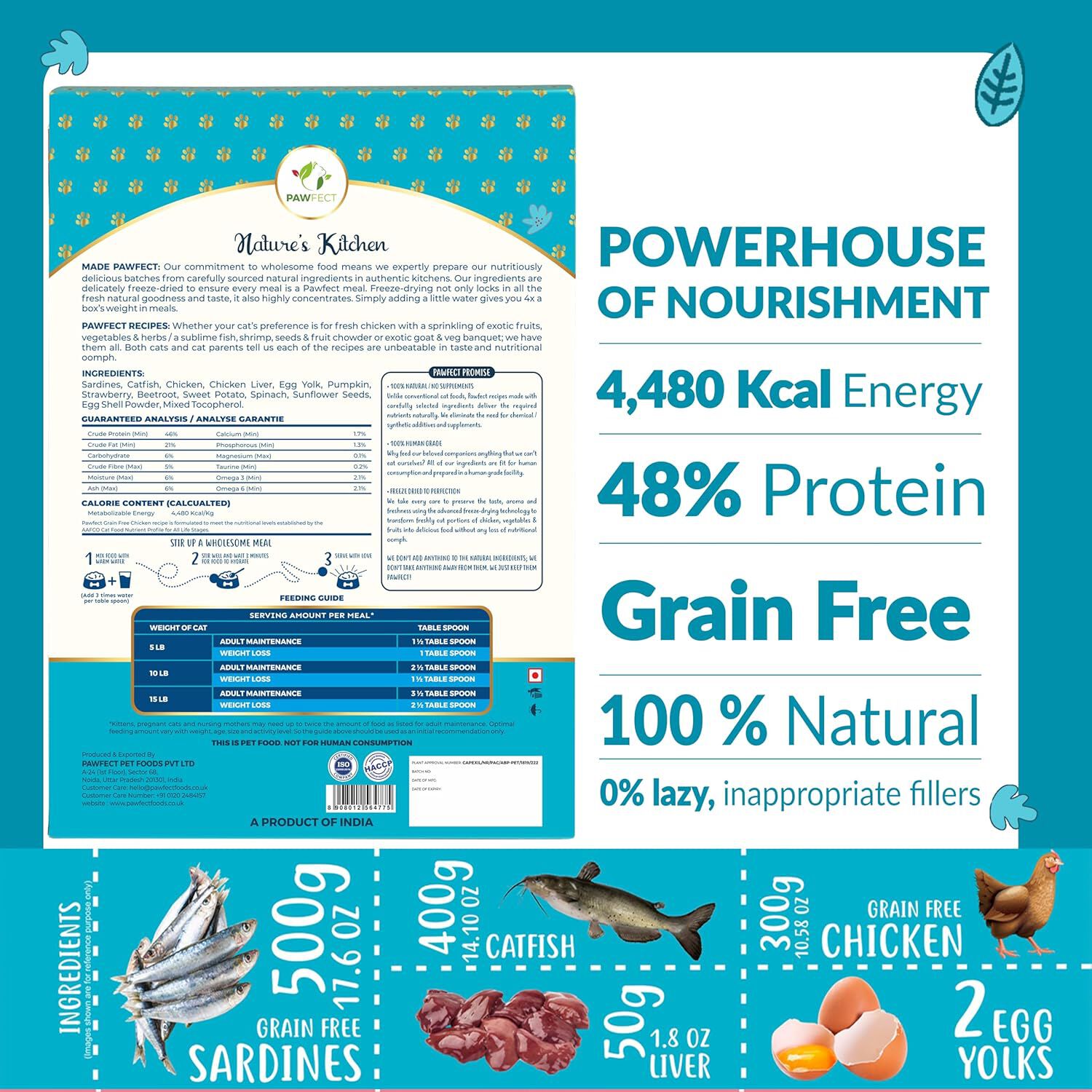 Alimento completo y equilibrado sin cereales para gatos: receta de pescado (500 g/17,64 oz), , large Imagen numero 7