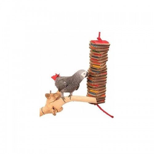 Juguete Shredding Slices para loros color Marrón