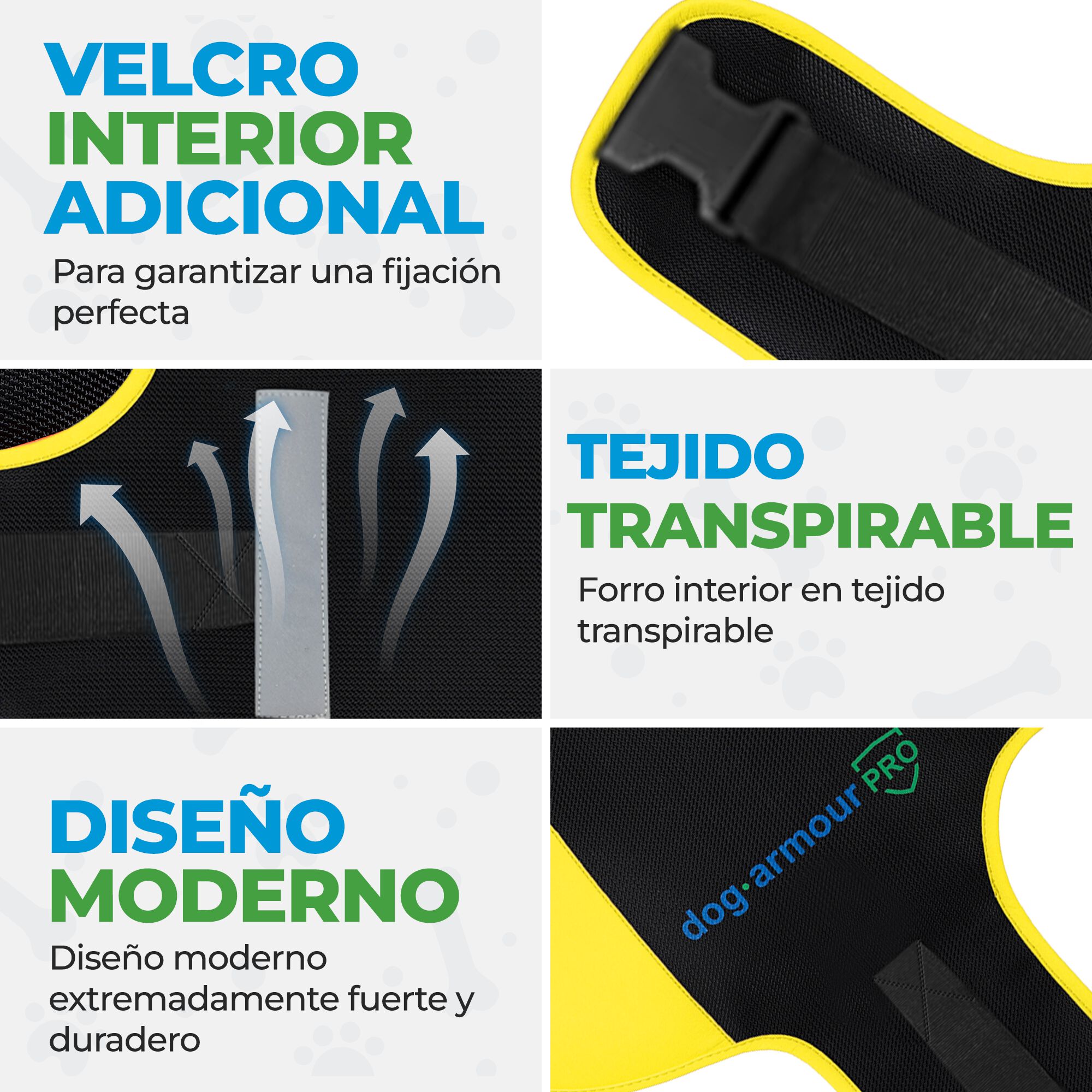 Chaleco de Protecci&oacute;n Anti Mordida para Perros &ndash; Impermeable &ndash; Reflectante - Amarillo, , large Imagen numero 4
