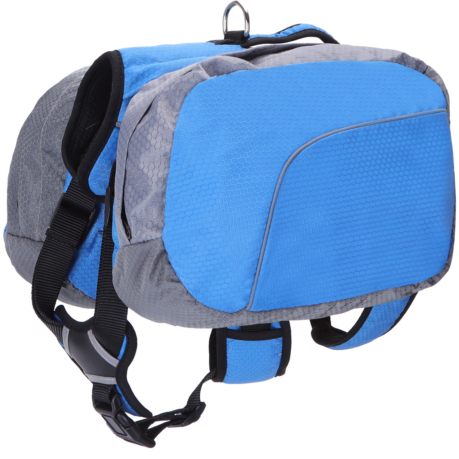 Nobleza Mochila Arnes Chaleco para Perro Alforja Bolsa de Hombro Ajustable Bolsa Sillon para Excursionismo Senderismo y Camping con Tira Reflectante para Mascota Azul XL Tiendanimal