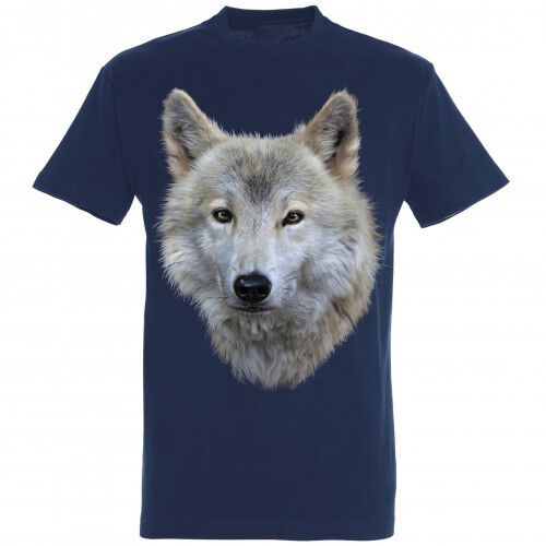 Camiseta Lobo Blanco color Azul