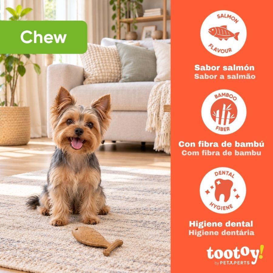 Tootoy! Chew Hueso Salm&oacute;n Juguete para perros, , large Imagen numero 4